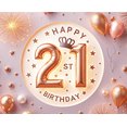 thumbnail image 7 of Glitter Crown Happy Birthday Banner Metallic Balloon 21st Birthday Decorative Stars for Birthday Celebration Indoor Event Photo Backdrop, 7 of 7