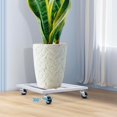 thumbnail image 2 of Rolling Stand, 14×14inch Heavy Duty Rolling  Stand with Lockable Wheels Iron Rolling  Dolly Flowerpot Tray Rack for Home, Florists, Stores, Gardens (14×14inch), 2 of 9