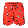 thumbnail image 2 of Aayomet Mens Swim Trunks Pocket Hot Spring Holiday Beach Beach Pants Swimming Trunks Shorts (Red, L), 2 of 5