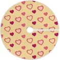 thumbnail image 1 of FMSHPON Valentine's Day Cute Love Heart Xmas Christmas Tree Skirt Stand Mat for Holiday Party Decoration Indoor Outdoor 48 inches, 1 of 6