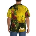 thumbnail image 3 of Gukieu Cactus Flowers Print Men's Short-sleeved Shirts, Button-down Pocket Shirts, T-shirts, Beach Vacation Travel Summer Clothing-Small, 3 of 5