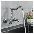 thumbnail image 4 of Chrome Kitchen Sink Faucet, Long Spout Rotation Daul Handle Cold Hot Water Mixer Washing Tub Crane ,Versatile Features, 4 of 7