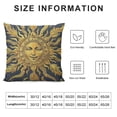 thumbnail image 5 of Throw Pillow Covers Vintage Celestial Baroque Blue Gold Sun Face Planet Astronomy Decorative Square Pillowcases Cushion Cover, 5 of 5