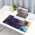 thumbnail image 4 of Kdxio Colorful Feather Owl Print Large Gaming Mouse Pad,Non-Slip Base,Water Resist Keyboard Pad for Gamer,Office & Home,29.5 x 15.8 in, 4 of 6