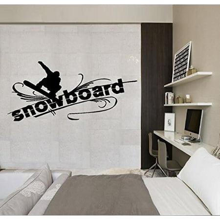 Snowboard, (With Snowboarder) #2 : Wall or Window Decal 12