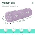thumbnail image 3 of Cylindrical Pillow Decorative Neck Roll Pillow with Removable Washable Cover Roll Pillow for Knee Leg Neck Purple Bows and Bats, 3 of 7
