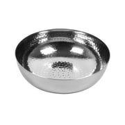 Silver Stainless Steel Cookware Hammered Tasla - Kadhai 5 Liters 16 No. - Heavy Gauge Hammered Kadhai
