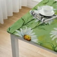 thumbnail image 4 of HAOXIT Print Tablecloth Floral Table Cloth Rectangle Green Flower Table Cover for Kitchen Dining Table Picnic Decoration Supplies 54''x54'', 4 of 7