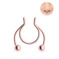 thumbnail image 1 of 1pcs Falso Piercing Nariz Anillo Aleación Magnético Herradura Septum Rock Imán De Acero Inoxidable No Aro Pernos Joyería, 1 of 4