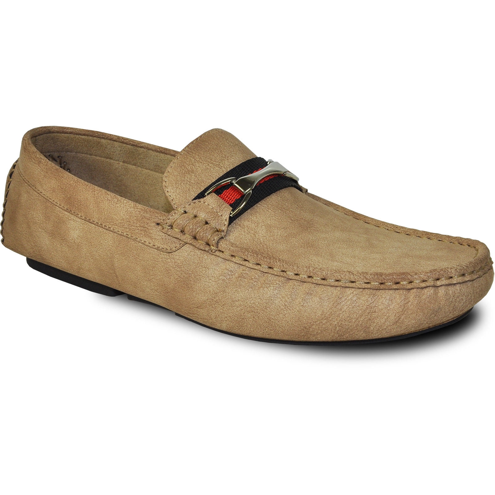 CORONADO Men Casual Shoe CODY-2 Comfort Loafer Style with a Moc-Stitched Toe and Buckle Details Black 9M