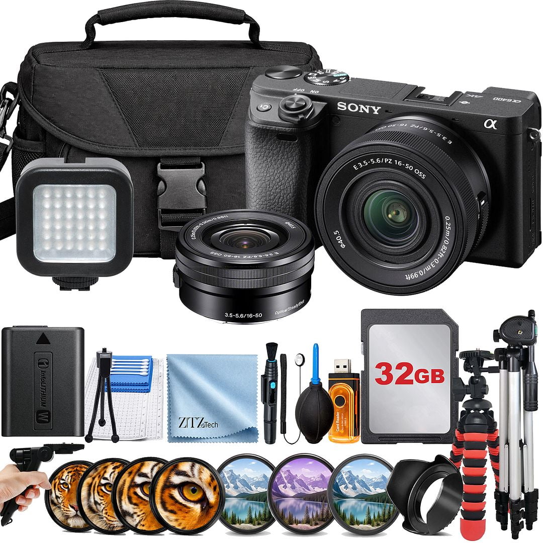 Sony Alpha a6400 24.2MP Mirrorless Camera with 16-50mm f/3.5-5.6 OSS Lens (International Model)