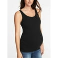 thumbnail image 2 of Maternity Tank Tops Rib Side-Shirred Sleeveless Pregnancy Basic Shirt, 2 of 4