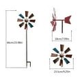thumbnail image 2 of ABODELINE 26 Inch Wind Spinners with Garden Stake, Rainbow Metal Windmill Decorations, Swivel Outdoor Wind Sculpture, Wind Catcher for Yard Art, Lawn, Garden Decor, Gifts, 2 of 6