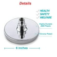 thumbnail image 3 of 6inch High Pressure Rainfall Shower Head, Anti-Clogging Silicone Nozzles Adjustable Angle Luxury Replacement for Your Bathroom Shower Heads, Chrome, 3 of 5