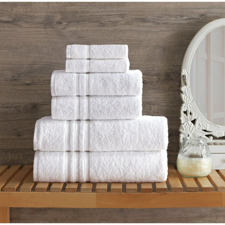 Hammam Linen Coral Bath Towels Set 6-Piece Original Turkish Cotton Soft,  Absorbent and Premium Towel for Bathroom and Kitchen 2 Bath Towels, 2 Hand