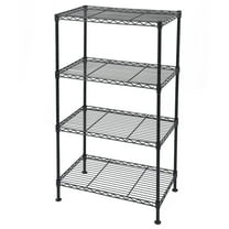 IVV 4-Tier Metal Storage Rack Industrial Welded Wire Shelving,Black