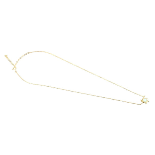 Collar con colgante de ópalo, elegante e innovador, collar con colgante de ópalo verde girasol para regalos de fiesta diarios, plata S925 y oro
