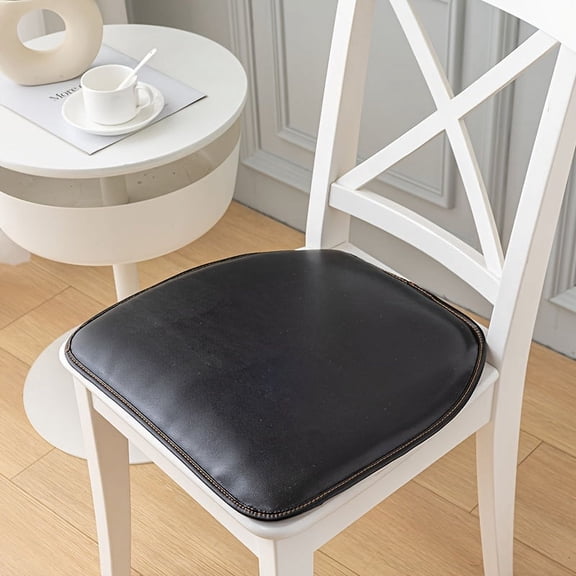 1pc Simple Solid Color Waterproof Anti-dirty PU Leather Chair Cushion Seat Cushion Comfortable Soft Cushion Suitable For Living Room Office Home Decor