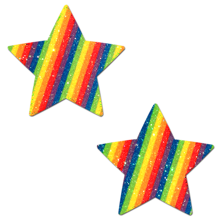 

Star: Glittering Double Rainbow Star Nipple Pasties by Pastease®