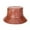 Brown, variant on Leather Fisherman Hat Mens and Womens Casual Basin Hat Solid Color Outdoor Hat Hop Beach Hat M