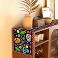 thumbnail image 4 of Linen Day of The Dead Table Runner Dia De Los Muertos Tablecloth Mexican Altar De Muertos Sugar Skull Decorations and Supplies for Home Table-13.8×71'''', 4 of 5