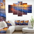 thumbnail image 1 of Beautiful Waves under Cloudy Sky - Large Seashore Canvas Art Print, 1 of 3