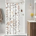 thumbnail image 2 of ZDM Long Shower Curtain 72 x 96 Inch, Floor to Ceiling X-Long Sage Green Floral Shower Curtain, Watercolor Flower Butterfly Fabric Shower Curtain Set with Hooks, 2 of 7