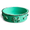thumbnail image 2 of Carmel Ceramica Dog Food and Water Bowl Large Aqua, 2 of 2