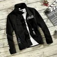 thumbnail image 2 of Abrigo vaquero para hombre, chaqueta vaquera gris estilo hip hop de otoño, ropa de abrigo lavada de corte entallado para hombre, marca de moda, talla grande L al precio más bajo G, 2 of 5