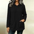 thumbnail image 6 of Miqool Womens Fleece Lined Hoodies Fall Winter Long Sleeve Pullover Tops Loose Fit Hooded Sweatshirt with Front Pockets, 6 of 8