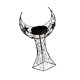thumbnail image 1 of Candelabro de torre en forma de media luna para decoración de bodas y salas de estar. negro, 1 of 9