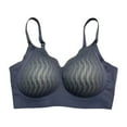 thumbnail image 4 of KHONTS,Women's Comfortable Wireless Push up Bras No Underwire Seamless Bra Support Full Coverage Padded Bralettes Grey L, 4 of 4