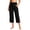 Black, variant on OGLCCG Yoga Capris for Women Summer High Waisted Side Slit Capris Athletic Below the Knee Cropped Pants with Pockets,Khaki
