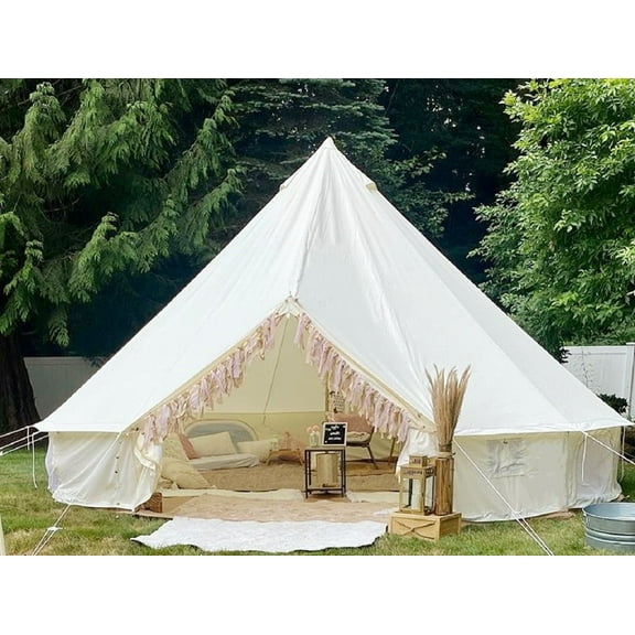 Been Younger Luxury New Oxford Fabric Glamping Tent 5M/16.4ft Waterproof Bell Tent for Outdoor Camping