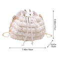 thumbnail image 3 of Jiibva Drawstring Bucket Bag Fashion Bucket Bags for Women, Drawstring Shoulder Bags, Elegant Crossbody Bag with Chain for Work and Date, 3 of 7
