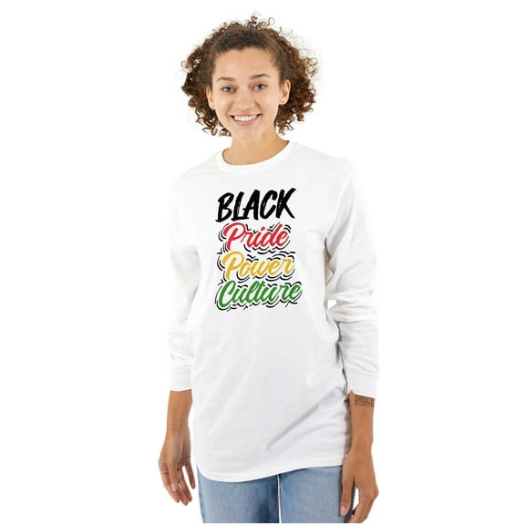 Black History Pride Power Culture Women's Long Sleeve T Shirt Brisco Brands S