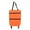Orange, variant on sunsanly Foldable Roller Shopping Bag with Rotary Wheels Large Capacity Great Load Bearing Straps Waterproof Fabric Smooth Zipper Retractable Trailer Grocery Bag