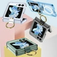 thumbnail image 5 of Compatible Samsung Galaxy Z Flip 5 Case with Ring,(Clear+Black) Samsung Flip 5 Case Magnetic Wireless Charging Heavy Duty Slim Shockproof Protective Phone Case for Galaxy Z Flip 5 5G Cases Clear, 5 of 14