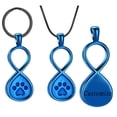 thumbnail image 4 of 2 Pack Set Pet Infinity & Paw Print Urn Necklace / Urn Keychain for Ashes for Ashes of Dog/Cat Funeral Keepsake Cremation Necklace for Pet, 4 of 9