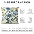 thumbnail image 5 of JRXY Flowers Outdoor Pillow Covers, Teal Grey Mustard Yellow Floral Decorative Throw Pillows Cover,Spring Summer Navy blue Leaf Square Pillowcase Decor Gifts for Home Patio Couch Sofa White, 5 of 5