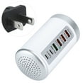 thumbnail image 3 of USB Fast Charger, Fast Charger Hub, Cylindrical Shape For Travel Desktop In Office And Home Use White, 3 of 8