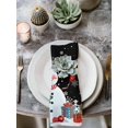 thumbnail image 2 of Black Snowman Christmas Cloth Napkins Set of 4 Reusable Dinner Napkins, Gifts Xmas Tree Winter Snowflake Cocktail Napkin Washable Table Napkins for Wedding/Holiday Party/Baby Shower 20"x20", 2 of 7