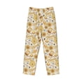 thumbnail image 4 of Goofa Honey Honeycomb Printed Soft Pajama Pants for Men, Wide Leg Comfy Casual Lounge Yoga Pants-Small, 4 of 9