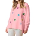 thumbnail image 2 of Wancir Ugly Christmas Sweater for Women 2024 Cute Sequin Nutcracker Sweatshirt Sparkly Funny Graphic Shirts Pullover Tops, 2 of 6