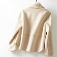 thumbnail image 4 of DHFJKG Woolen Jackets For Women Crop Top Collared Solid Color Button Up Slim Fit Lightweight Jacket Stylish Outerwear, 4 of 7