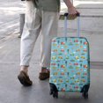 thumbnail image 3 of Cartoon Traffic Vehicles Boats Light Blue Pattern Luggage Cover Fashion Suitcase Cover Baggage Covers Fit 25-28 Inch Luggage (Go Travel), 3 of 5