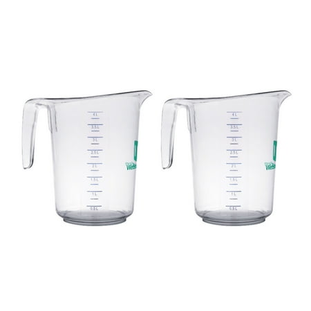 

WebstaurantStore 4 Qt. (16 Cups) Clear Polycarbonate Measuring Cup (2-Pack)