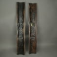thumbnail image 3 of J.D. Yeatts 39 inch Carved Wood Plumeria Flower Tiki Wall Masks (Set of 2), 3 of 3