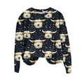 thumbnail image 4 of LSLJS Women's Christmas Printed Round Neck Long Sleeved Top Loose Fitting Sweater, 4 of 5