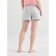 thumbnail image 3 of No Boundaries Women's Sleep Pull-On Fleece Shorts, 3" Inseam, Sizes XXS-3X, 3 of 5